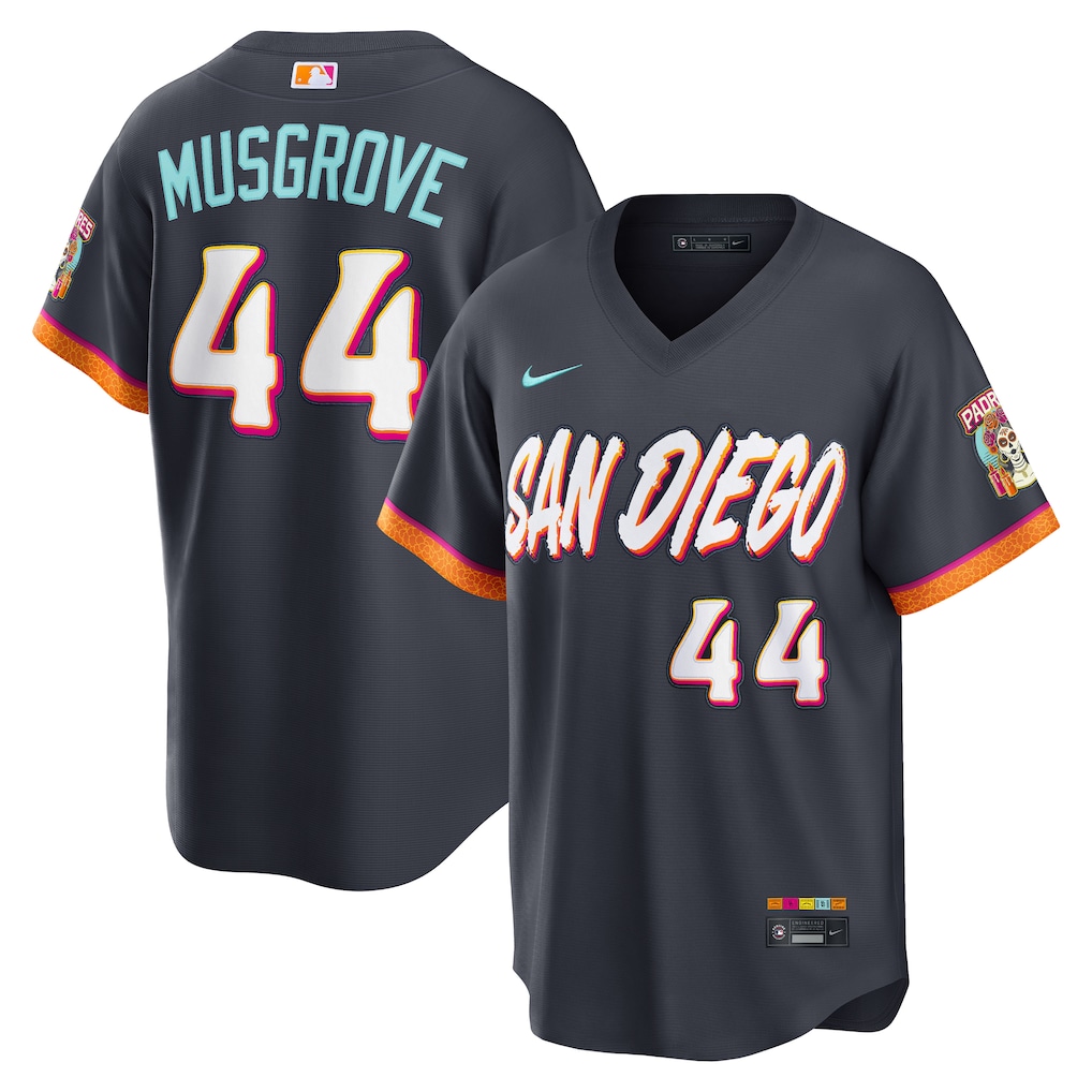Men San Diego Padres #44 Joe Musgrove Nike Obsidian 2026 City Connect Stadium Jersey->san diego padres->MLB Jersey